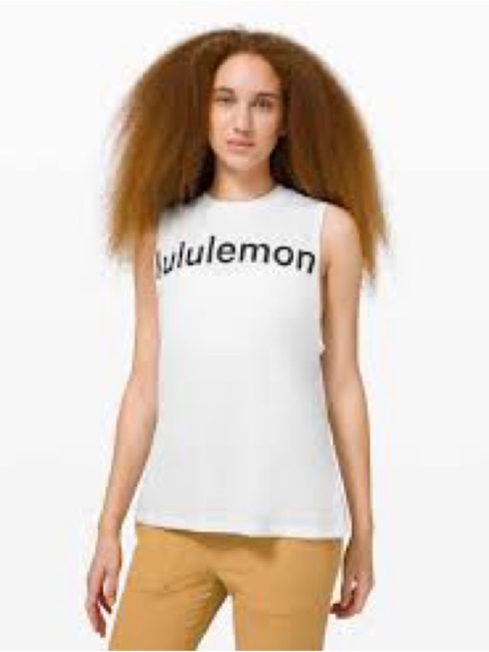 lululemon White Sleeveless Tank